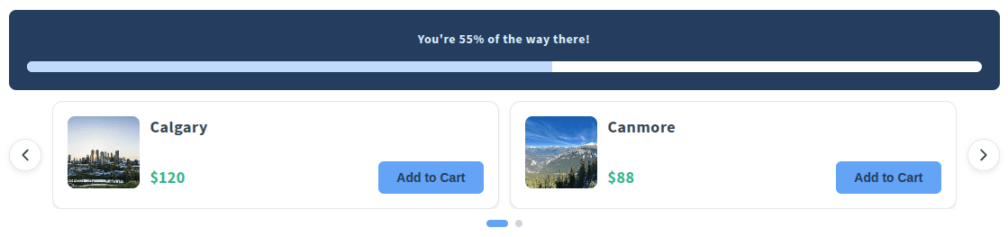 Cart Page - Winter Frost theme
